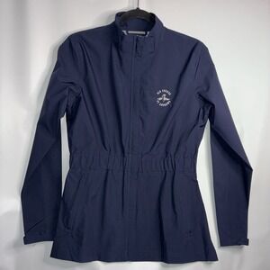 Footjoy Jacket Womens XS Navy Blue Rain Coat Hydrolite Zip Lightweight Golf FJ